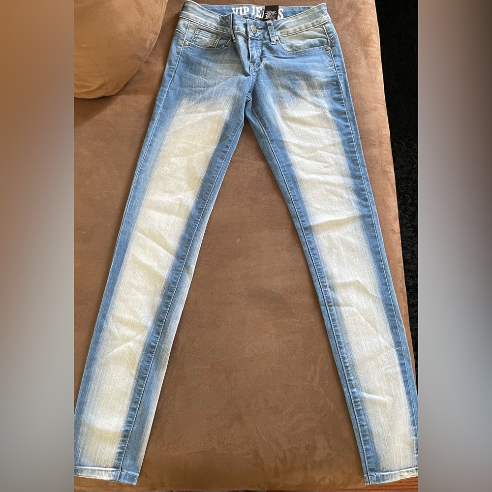Denim Two Tone Skinny Jeans